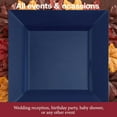 thumbnail image 4 of Smarty Had A Party Disposable Plastic Dessert Plates, 6.5" Heavy Duty Square Blue Salad Plates for Appetizers, Cakes, and Events, Bulk Supplies for All Occasions (120 Count), 4 of 14