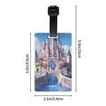 thumbnail image 4 of Luggage Tags for Suitcases, Majestic Fantasy Castle Leather Bag Luggage Tags ID Label Tags Privacy Protection Travel Bag Labels, 4 of 6