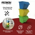 thumbnail image 2 of Redmon Bacs à Persiennes Empilables de 10 Gal, Ensemble de Rangement pour Recyclage de 3 Pcs, Multicolore, 2 of 9
