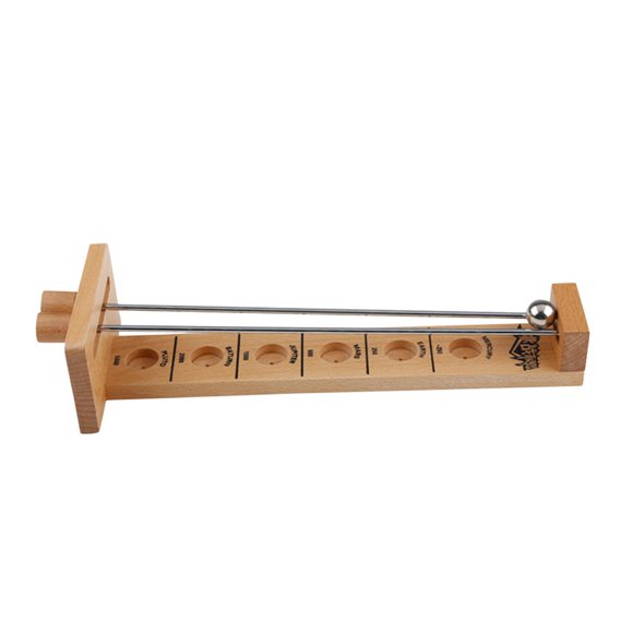 Shoot The Moon Game With Metal Ball Fun Wooden Hockey Game Toy For Kids Adults