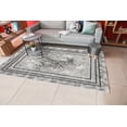 thumbnail image 2 of Spring Area Rug, Swirling Floral Look Design of Blossoming Flowers and Flying Butterfly, Soft Carpet for Living Room Decor with Distressed Look, 5.2' X 7.6', Charcoal Grey Pale Grey, by Ambesonne, 2 of 6