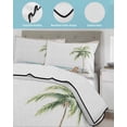 thumbnail image 3 of Twin XL Quilt Bedding Set, Beach Coastal Reversible Summer Quilt 3 Pieces, Summer Nautical Ocean Palm Tree Seaside Lightweight Bedspreads Coverlets with 2 Pillow Shams for All Seasons, 3 of 5