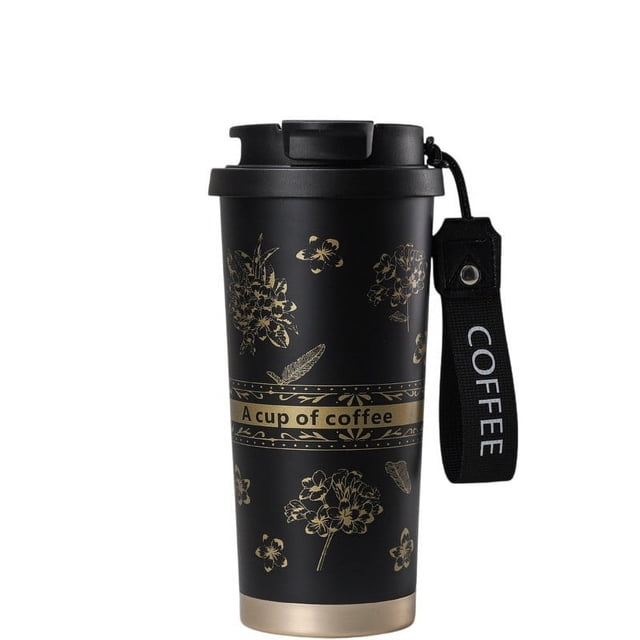 Taza de viaje aislada de acero inoxidable de 18 oz: ¡a prueba de fugas, portátil y versátil!