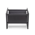 thumbnail image 2 of Modrest Uriah Modern Stainless Steel & Leather Magazine Rack in Gray, 2 of 3