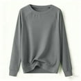 thumbnail image 6 of Fewfanhot Long Sleeve Tops for Women Solid Color Loose Fitting Long Sleeve Pullover Tops with Pockets Fashion, 6 of 6