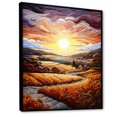 thumbnail image 2 of Designart "Sunrise Over The Countryside In Provence III" Countryside Floater Framed Wall Art Living Room, 2 of 5