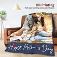 thumbnail image 3 of Custom Blanket with Photo Text, Mothers Day Birthday Gifts for Mom, Personalized Flannel Throw Blanket, Customized Blanket for Mom Gifts from Daughter Son - 7 Size (6 Photo-5) Blankets, 3 of 5