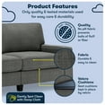 thumbnail image 3 of Serta Palisades 73" Track Arm Sofa, Easy Care Polyester, Loveseat or Couch for Small Spaces, Gray, 3 of 17