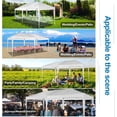thumbnail image 5 of COBIZI Canopy 10x20 Pop Up Canopy Tent with 6 Sidewalls, Waterproof Outdoor Event Shelter Gazebo Sun Shade Portable 10x20 Tents for Parties Beach Camping Commercial Instant Canopy (White, 10'x20'), 5 of 9