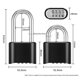 thumbnail image 1 of Cerradura de aleación de zinc de 4 dígitos, candado con contraseña inferior de 4 dígitos, cerradura mecánica de 50mm, cerradura de puerta grande, cerradura con contraseña, 1 of 4