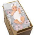 thumbnail image 4 of Sweet Jojo Designs Watercolor Floral Grey and Pink Changing Pad Cover, 4 of 6
