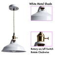 thumbnail image 3 of Claxy 11" White Barn Pendant Light for Kitchen Island Bedroom Entryway, 3 of 6