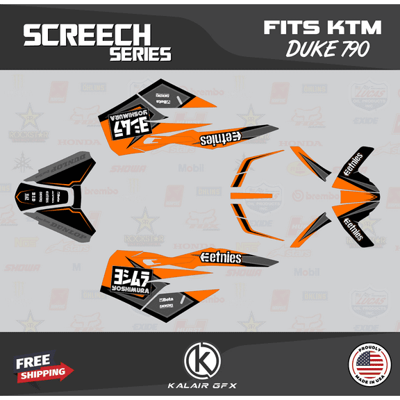 Kalair GFX Graphics Kit for Ktm Duke790 (2018 ) Screech Series