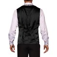 thumbnail image 3 of NOMADIC NOOK Men's Sparkle Sequin Suit Vest V Neck Waistcoat with Bow Tie 2 Pack, 3 of 6