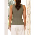 thumbnail image 3 of SUNSIOM Women's Summer Ribbed Knit Tank Tops Slim Fit Button Up Open Front Shirts Basic Casual Top, 3 of 7