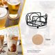 thumbnail image 2 of Posavasos de Vidrio Juego de Posavasos para Tazas, Posavasos para Bebidas, Cuerda de algodón Gruesa Redonda Tejida a Mano, Caqui, 6 Piezas., 2 of 5