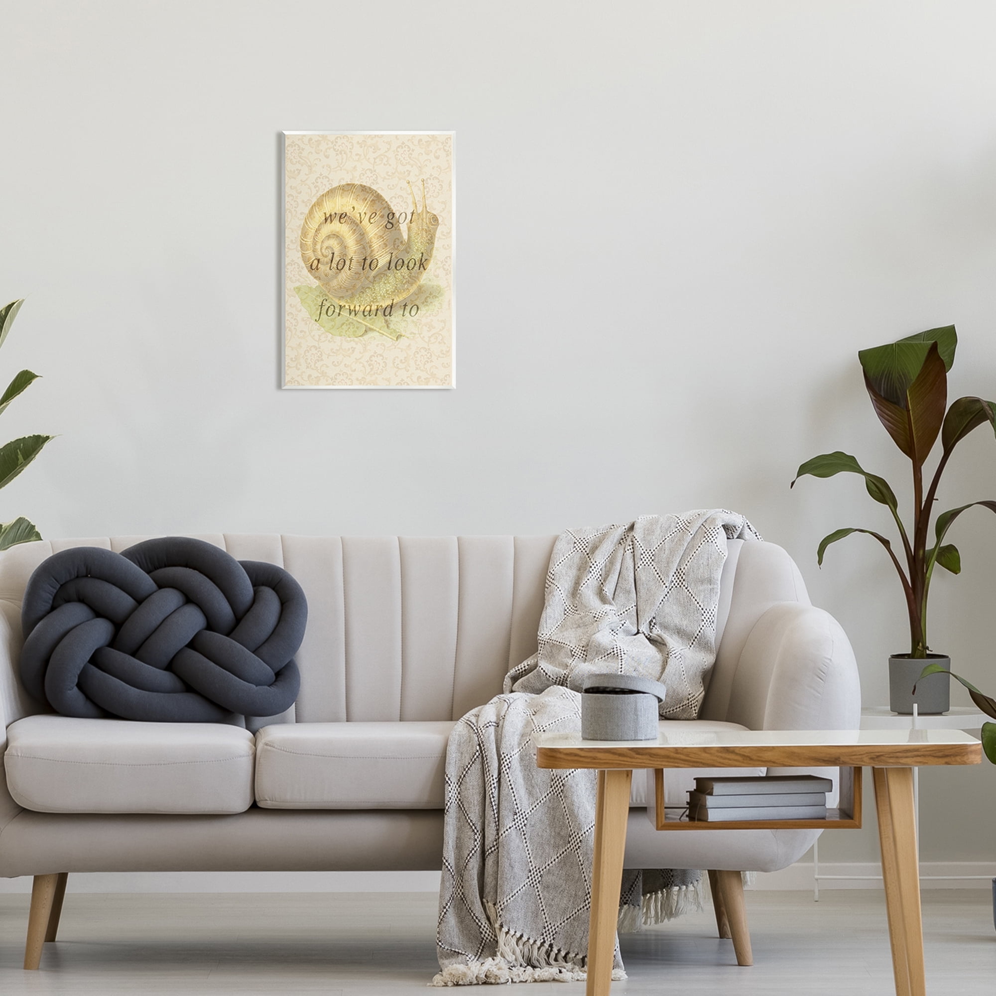 Stupell Industries Vintage Uplifting Snail Animals & Insects Painting Unframed Art Print Wall Art, 13 x 19