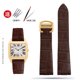 thumbnail image 3 of Correa de reloj de 18 mm y 21 mm para reloj Car-tier W2006951 WH100751 Sandoz Santos de piel de vaca mecánica con eslabones finales de acero y correa de grano, 3 of 5