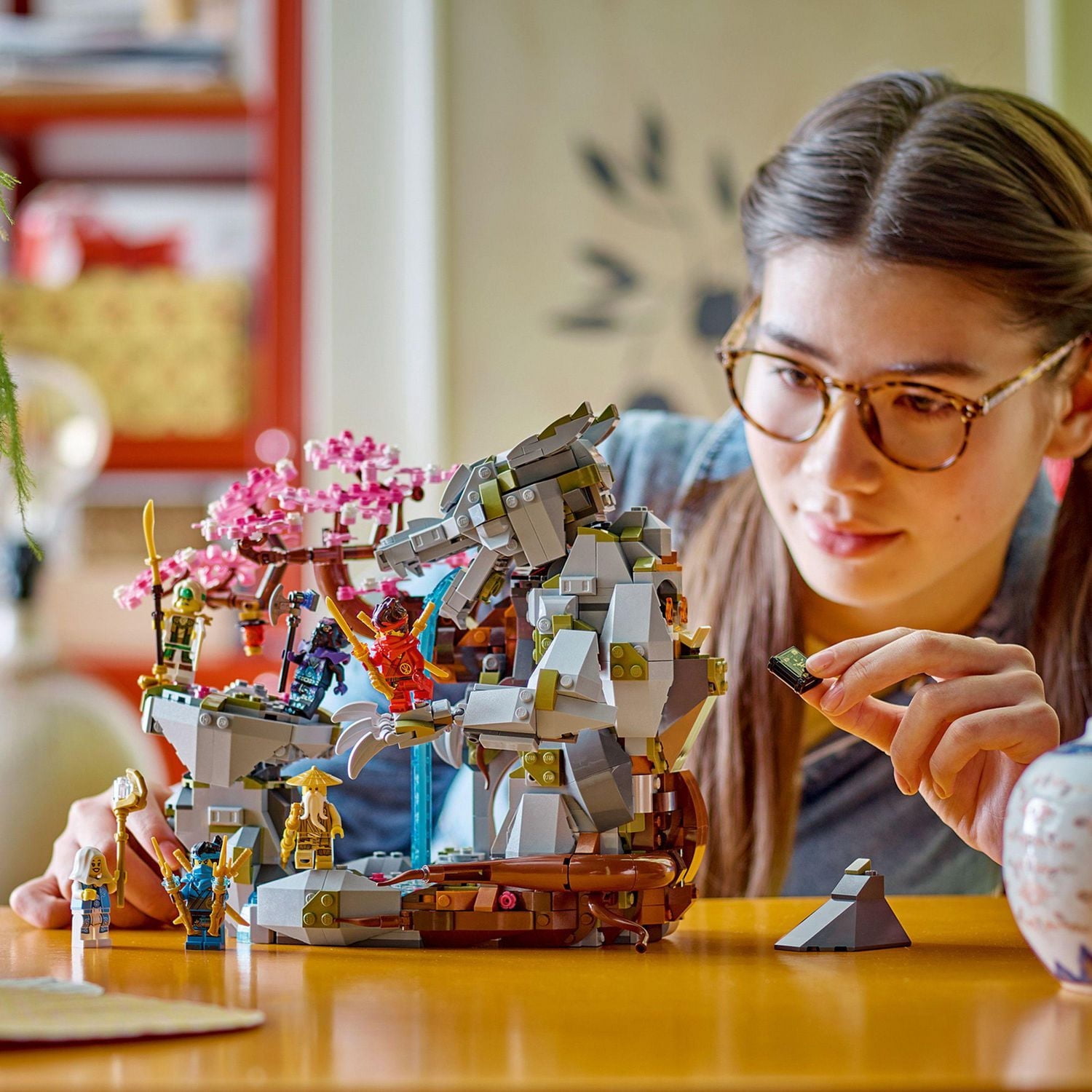 LEGO NINJAGO Dragon Stone Shrine, Build and Display Ninja Toy with 6 Ninja Action Figures, Advanced Building Ninja Kit, Birthday Gift Idea for Boys and Girls Ages 13 Years Old and Up, 71819