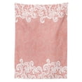 thumbnail image 3 of Ambesonne Peach Tablecloth Rectangular Table Cover, Laces Design Ornamental, 52"x70", Coral White, 3 of 4