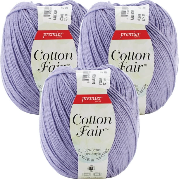 Premier Yarns Cotton Fair Solid YarnLavender, Multipack Of 3 Walmart