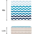 thumbnail image 3 of FMSHPON Gradient Blue and White Chevron Set of 4 Coaster for Drinks, Absorbent Ceramic Stone Coasters Cup Mat with Cork Base for Home Kitchen Room Coffee Table Bar Decor, 3 of 4