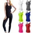 thumbnail image 3 of Women's Sports PRO Women's Tight Training Sports Fitness Running Yoga Quick-drying Vest Camisole T-shirt, 3 of 10