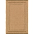 thumbnail image 1 of Unique Loom Outdoor Border Solid Tonal Rug 5' 3 x 8' Rectangle Light Brown/Brown, 1 of 1