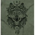 thumbnail image 2 of Geometric Feather Wolf Dreamcatcher Plus Size Crewneck Graphic Tee Shirt Brisco Brands 2X, 2 of 5