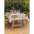 thumbnail image 2 of Easter Rabbits Outdoor Tablecloth - 60x102 Inch Rectangle Dining Table Cover, Spring Yellow Flowers Country Plants Vintage Waterproof Outdoor Table Cloth with Umbrella Hole & Zipper for Picnic/Patio, 2 of 7
