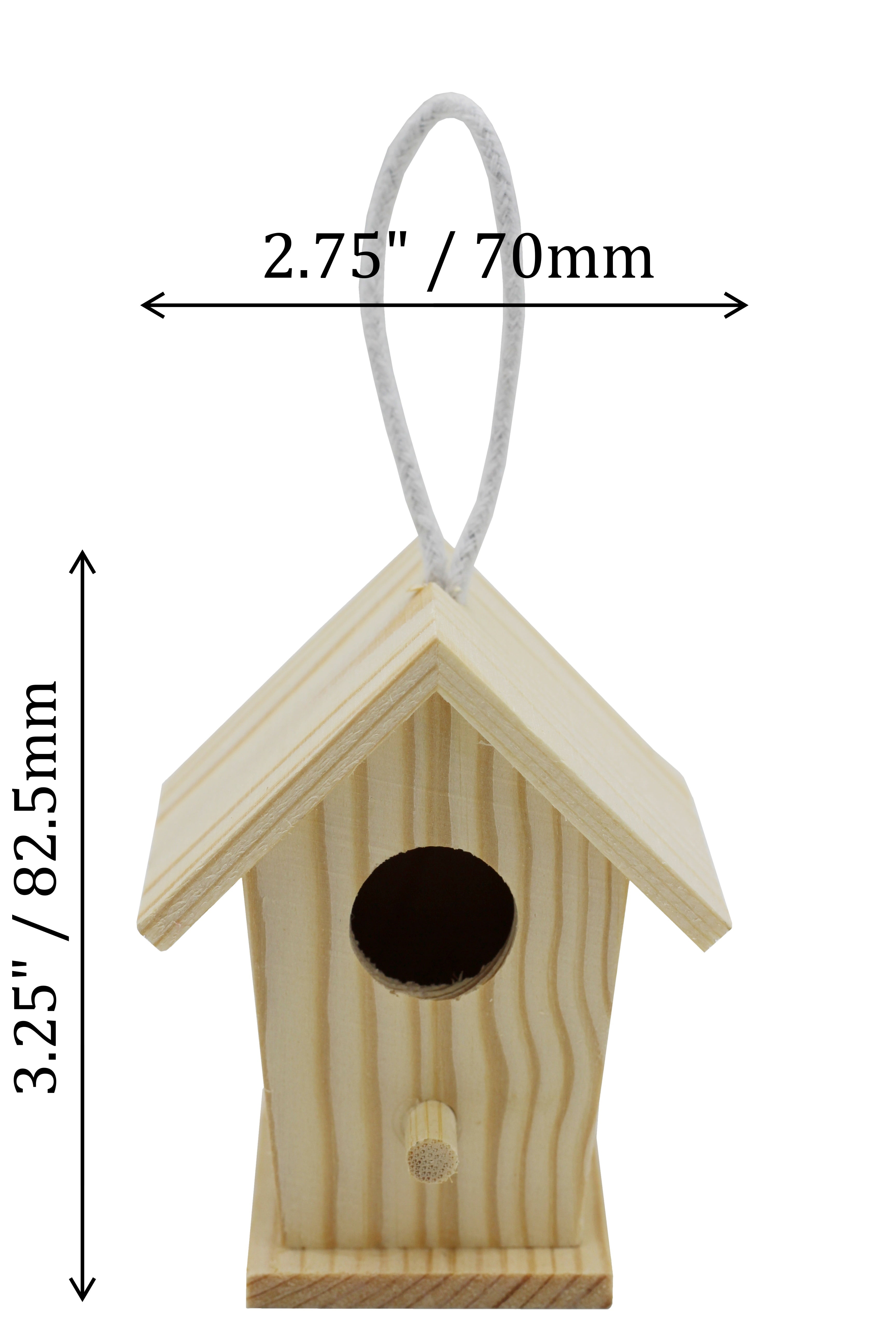 12-Pack Mini Wooden Bird Houses to Paint, Unfinished DIY Design Your Own  Great for Crafts, Weddings, Bible Camp and More! - Wholesale Craft Outlet