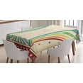 thumbnail image 1 of Ambesonne Vintage Rainbow Tablecloth Rectangular Table Cover, Circus Tents, 60"x84", Multicolor, 1 of 3