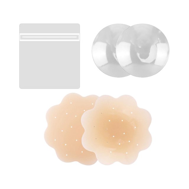 2Pcs Invisible Bra Reusable Push up Breathable Breast Lift Silicone Lift Bra for Boxed