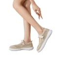 thumbnail image 2 of IEMIEMIEM Womens Orthopedic Shoes Arch Support Non Slip Slip on Nurse Shoes Lightweight Mesh Stretch Walking Shoes Comfort 2026 New Orthopedic Shoes Beige 8 Wide, 2 of 5