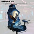 thumbnail image 7 of Xoenoiee Eagle Moon Mountain Forest Print Gaming Chair Covers, Stretchable Soft Thick Breathable Scratch Resistant Gaming Chair Seat Cover with 2Pcs Armrest Slipcovers, 7 of 7
