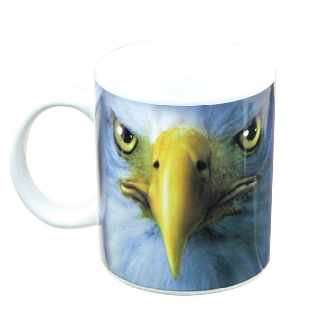 Taza de café JUST FUNKY Eagle Face, 325 ml, cerámica