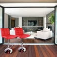 thumbnail image 4 of Leopard Adjustable Swivel Kitchen Dining Bar Stool,Set of 2,Red, 4 of 6