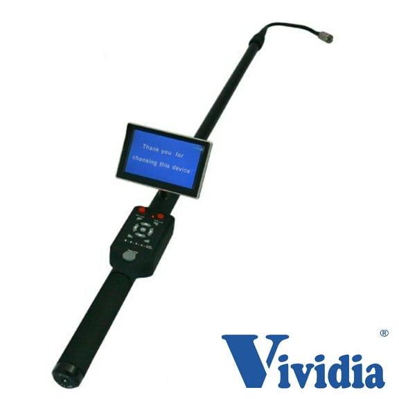 Vividia TVS-500DVR Telescopic Industrial Video Inspection Camera System 4.6 Meter Long with DVR Recording, 5" LCD Screen, and Sturdy Case
