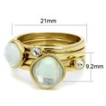 thumbnail image 2 of Luxe Jewelry Designs 4-Piece Women's Stainless Steel Ring Set with White Synthetic Glass Stones,, 2 of 4