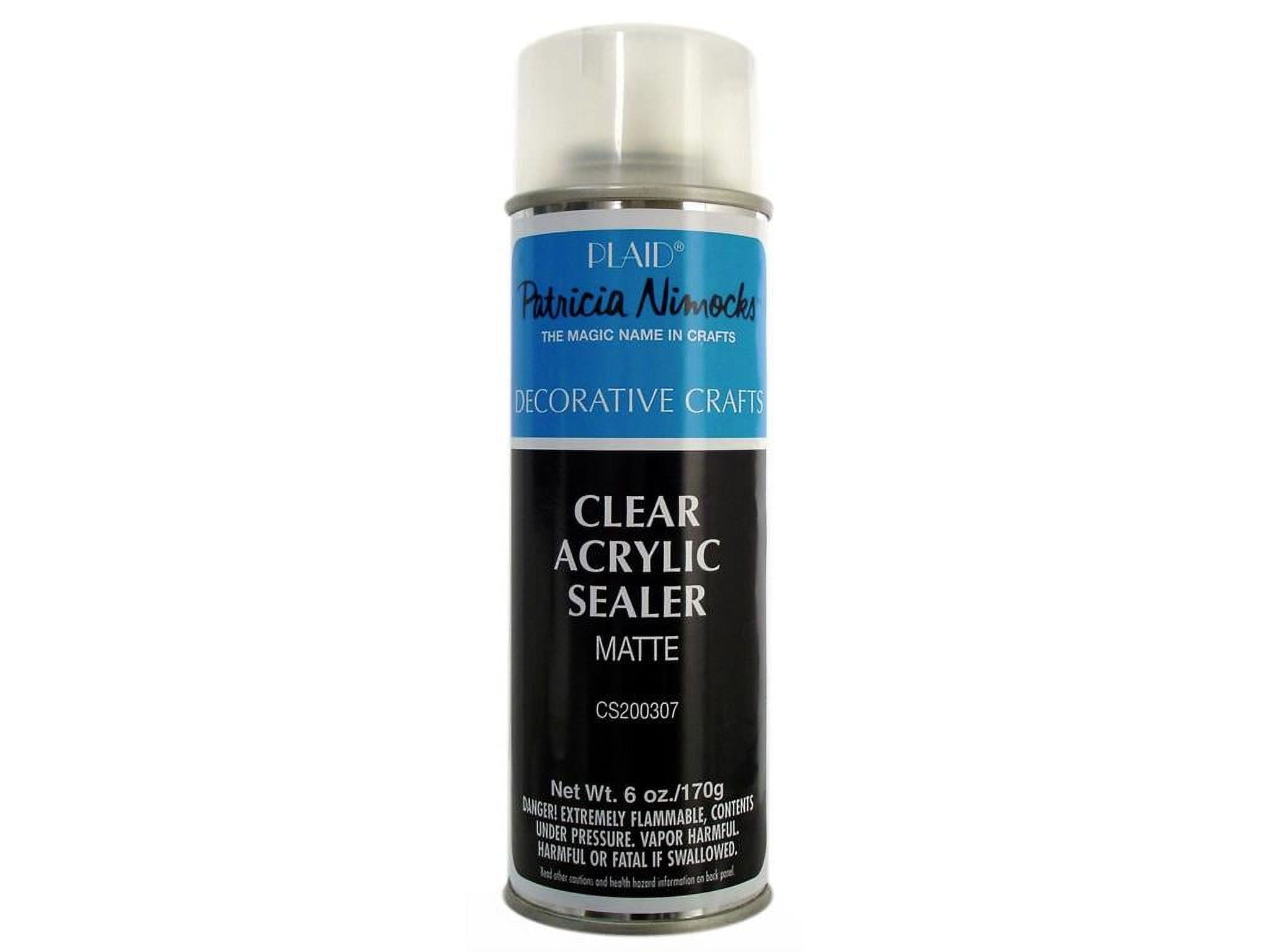 (2 pack) Plaid Patricia Nimocks Clear Acrylic Spray Sealer, Matte, 6 oz.
