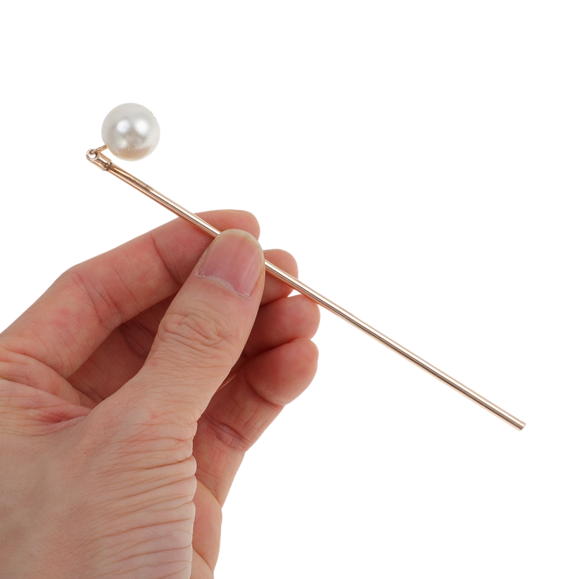 Unique Bargains Comfortable No Slip Pentacle Hair Chopstick for Women 1 Pc Rose Gold Tone