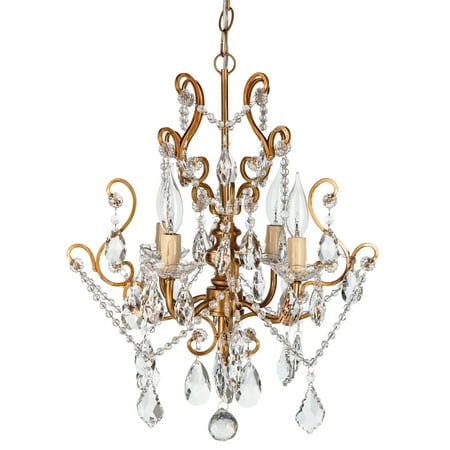 - Amalfi Decor 4-Light Crystal Chandelier | Tiffany Collection | 15.5