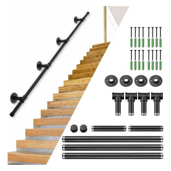 Barandal Escalera Pasamanos Barra Soporte Seguridad Pared 3m