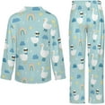thumbnail image 5 of Top-kevin Women Long Sleeve Pajama Set Comfy Pjs Sets Donut Pattern Hearts Icing 2 Piece Lounge Set, 5 of 12
