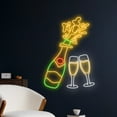 thumbnail image 2 of Handmadetneonsign Champagne Neon Light, Champagne Cheers Neon Sign, Wine Class Bottle Led Light, 2 of 5