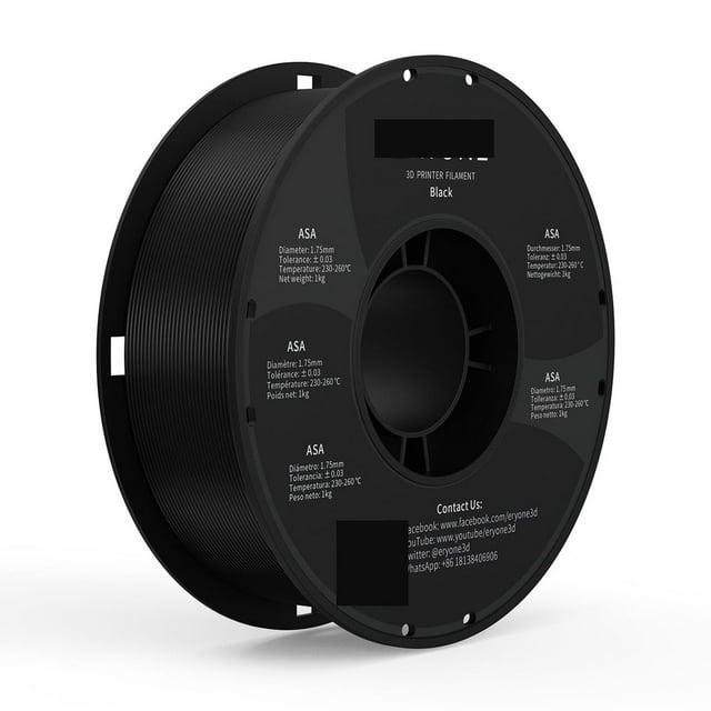 ABS ASA PETG/PLA Carbon Fiber 1.75mm 3D Printing Filament 1KG For 3D FDM Printer ,Easy to Use