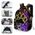 thumbnail image 5 of Neon Yellow Paw Print Backpack Men Women Teenage Daypack College Canvas Bags Lightweight, 5 of 6