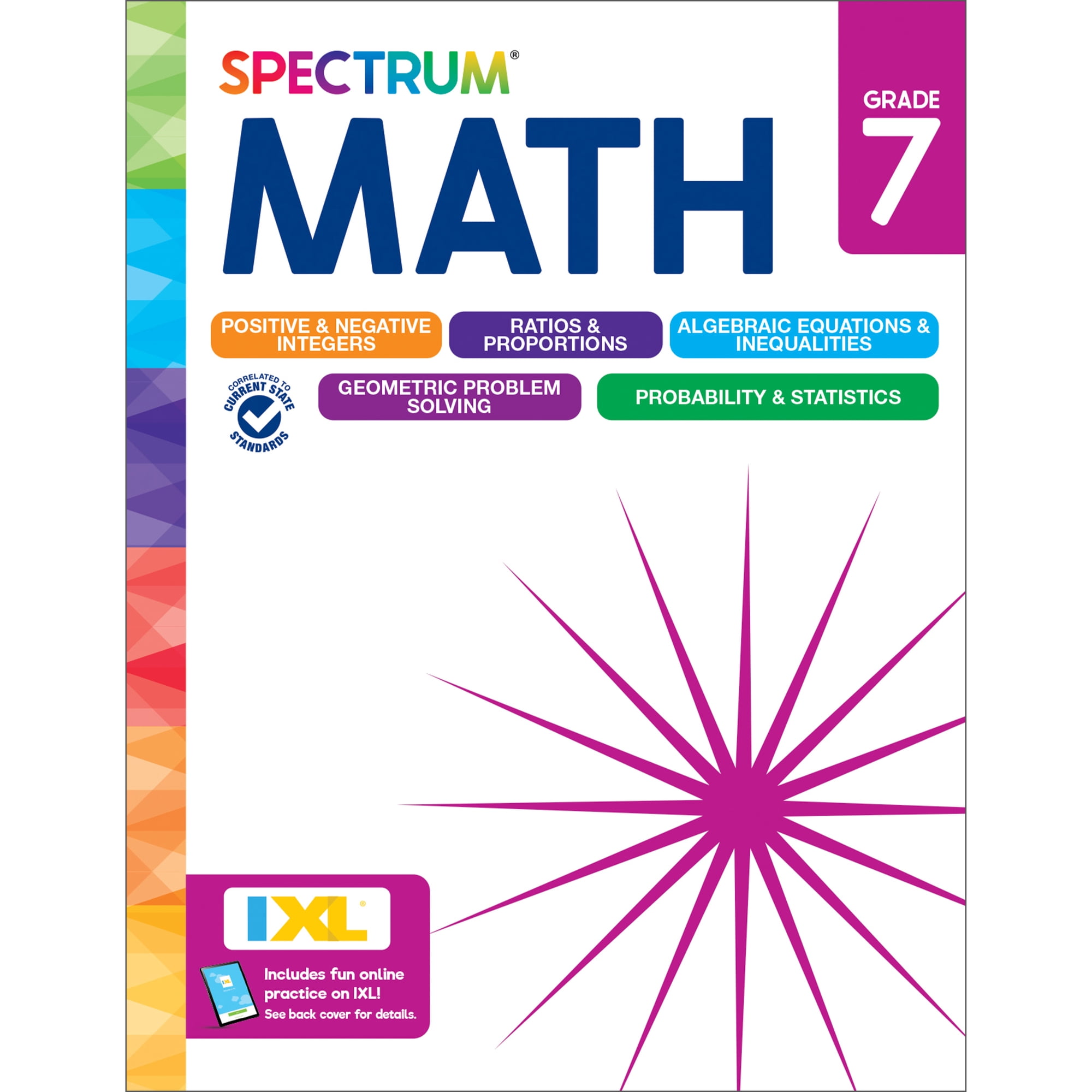 Spectrum Math Workbook (192 pages) Grade 7