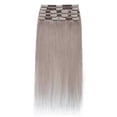 thumbnail image 3 of MY-LADY Extra Thick Clip in 100% Remy Human Hair Extension Double Weft Full Head Natural Hairpiece 110-170g #GREY 16inch, 3 of 10