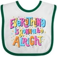 thumbnail image 3 of Inktastic Everything is Gonna be Alright Inspirational Quote Boys or Girls Baby Bib, 3 of 4